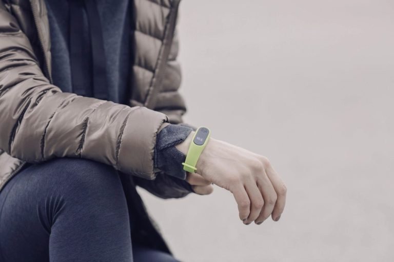 Fitness band on a wrist